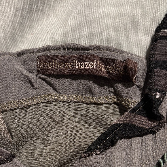 Hazel Charcoal Ruffled Button-Up Blouse - Picture 4 of 5